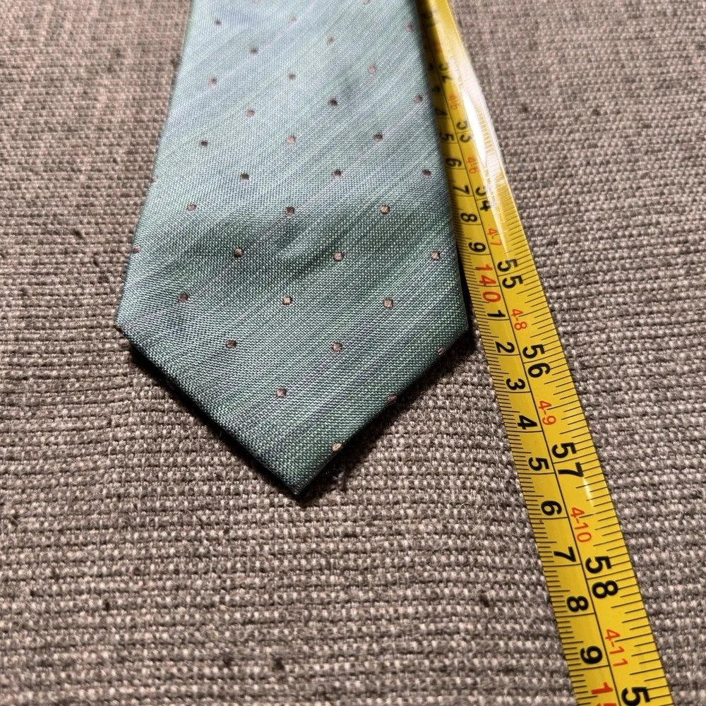 Kenneth Cole Reaction 100% Silk Men's Tie Mint/sage Green Tan Necktie Diagonal
